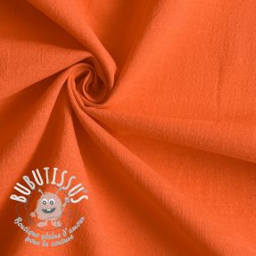Tissu coton Lin orange