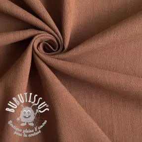 Tissu coton Lin chestnut