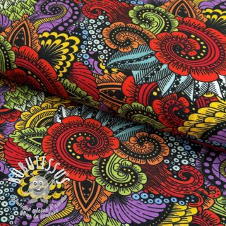 Jersey VISCOSE LYCRA HEAVY Ornamental design A digital print