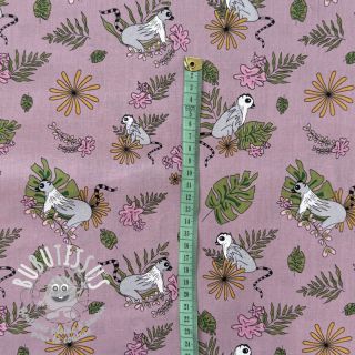 Tissu coton Lemur old pink
