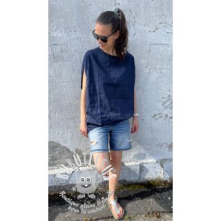 Lin lavé 170 g navy