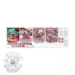 Tissu déco KIDS BACKPACK Sakura Panda PANEL
