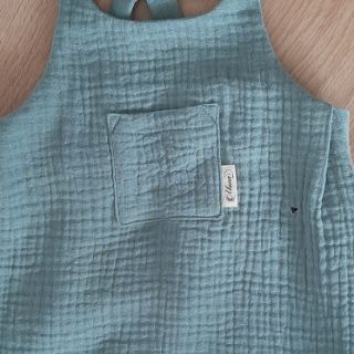 Tissu double gaze/mousseline green ORGANIC