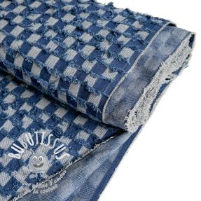 JEANS Check Jacquard DARK BLUE