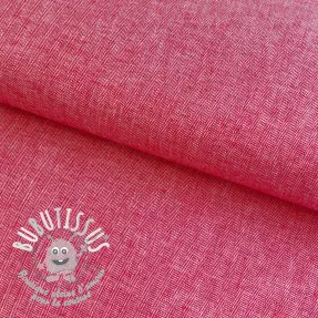 Tissu mélange lin et cotton Fishbone red