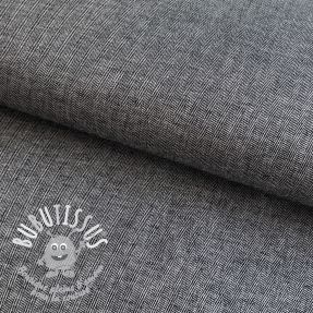 Tissu mélange lin et cotton Fishbone black