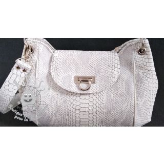 Simili cuir COBRA blanc