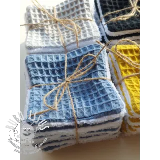 Tissu nid d’abeille blue