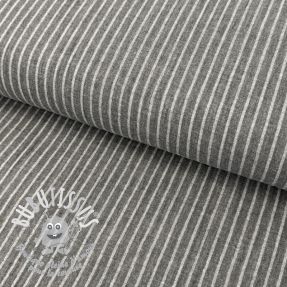 Tissu double gaze/mousseline YARN DYED Stripes grey
