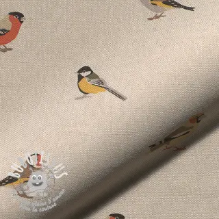 Tissu déco Linenlook Tiny Garden Birds