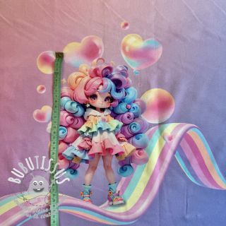 Sweat Rainbow Girl PANEL digital print