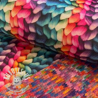 Fourrure TWO SIDE Big knit difur digital print
