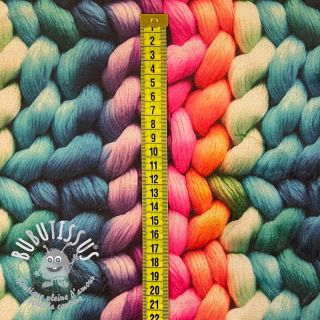 Fourrure TWO SIDE Big knit difur digital print