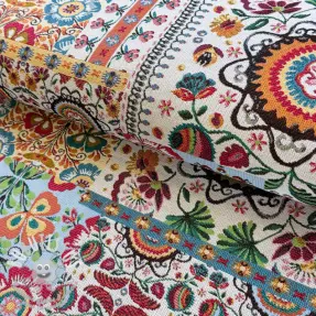 Tissu déco jacquard Ethnic multico