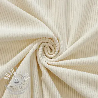 Tissu velours cotelé 6W COTTON TOUCH ecru