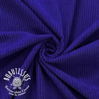 Tissu velours cotelé 6W COTTON TOUCH cobalt