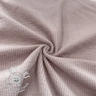 Tissu velours cotelé 6W WASHED STRETCH old pink