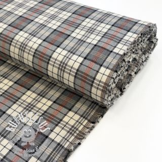 Tartan check ecru/grey/orange