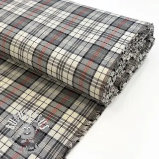 Tartan check ecru/grey/orange