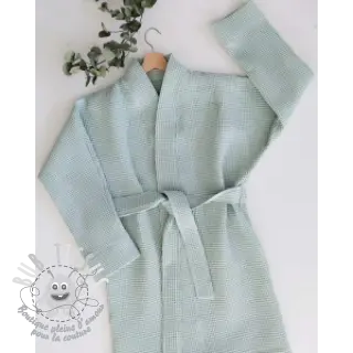 Tissu nid d’abeille dark green