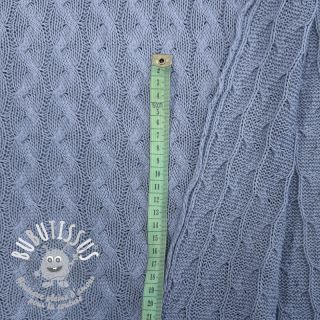 Tissu tricot Jacquard CABLE blue