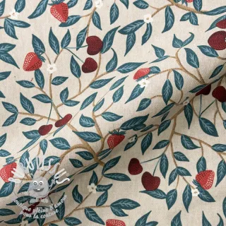 Tissu déco Linenlook Strawberry Cherry