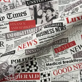 Tissu déco premium Newspaper Headlines