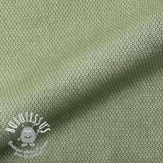 Tissu déco DOBBY Coloured Dot jungle green
