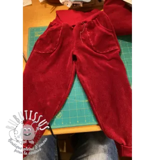 Tissu velours cotelé 6W WASHED STRETCH rust