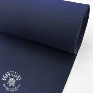Bord-côte lisse PREMIUM navy blue