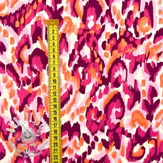 Viscose STRETCH Ikat fuchsia