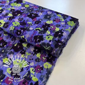 Viscose LUREX Dark night flowers digital print