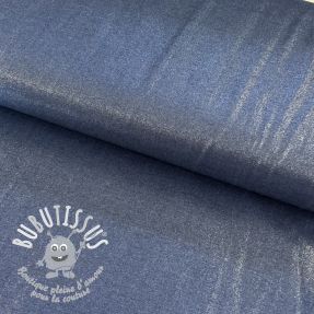Tissu coton JEANS FOIL SILVER