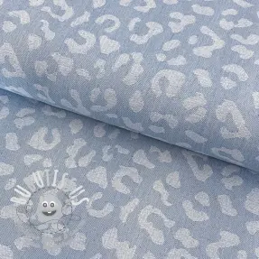 JEANS JACQUARD Animal skin light blue