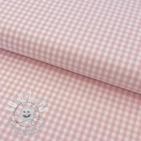 Tissu coton YARN DYED CHECK BRUSHED light rose