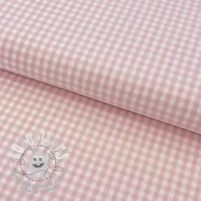 Tissu coton YARN DYED CHECK BRUSHED light rose