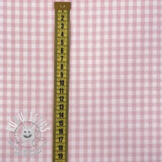 Tissu coton YARN DYED CHECK BRUSHED light rose