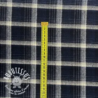 Scottish Check YARN DYED BRUSHED navy