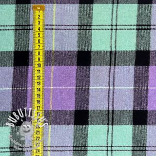 Scottish Check YARN DYED BRUSHED purple