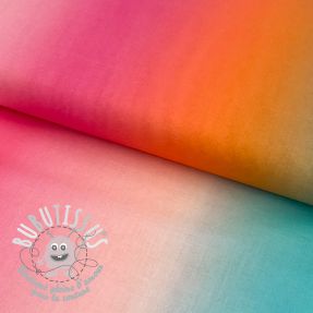 Tissu coton VOILE Rainbow stripe digital print