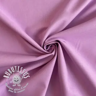 Tissu Popeline de coton rose lilac