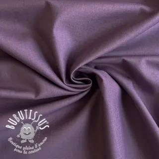Tissu Popeline de coton plum
