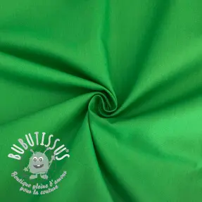 Tissu Popeline de coton kelly green