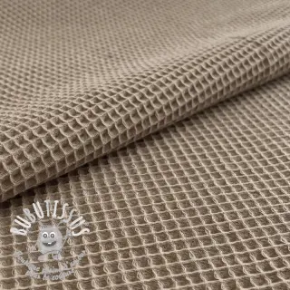 Tissu nid d’abeille khaki
