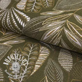 Tissu déco jacquard Legende kaki