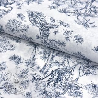 Tissu coton Acajou blue PERCALE