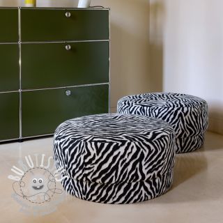 Tissu déco jacquard Tanzanie noir blanc
