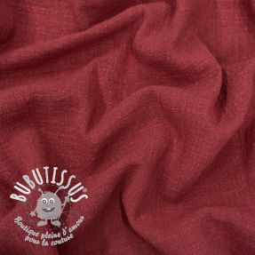 Tissu coton SLUB WASHED wine red