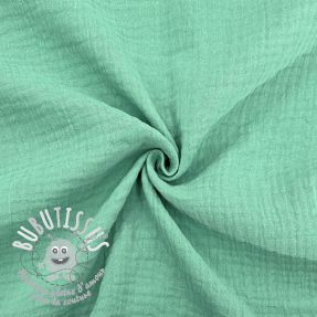 Tissu double gaze/mousseline peppermint ORGANIC