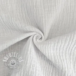 Tissu double gaze/mousseline white ORGANIC